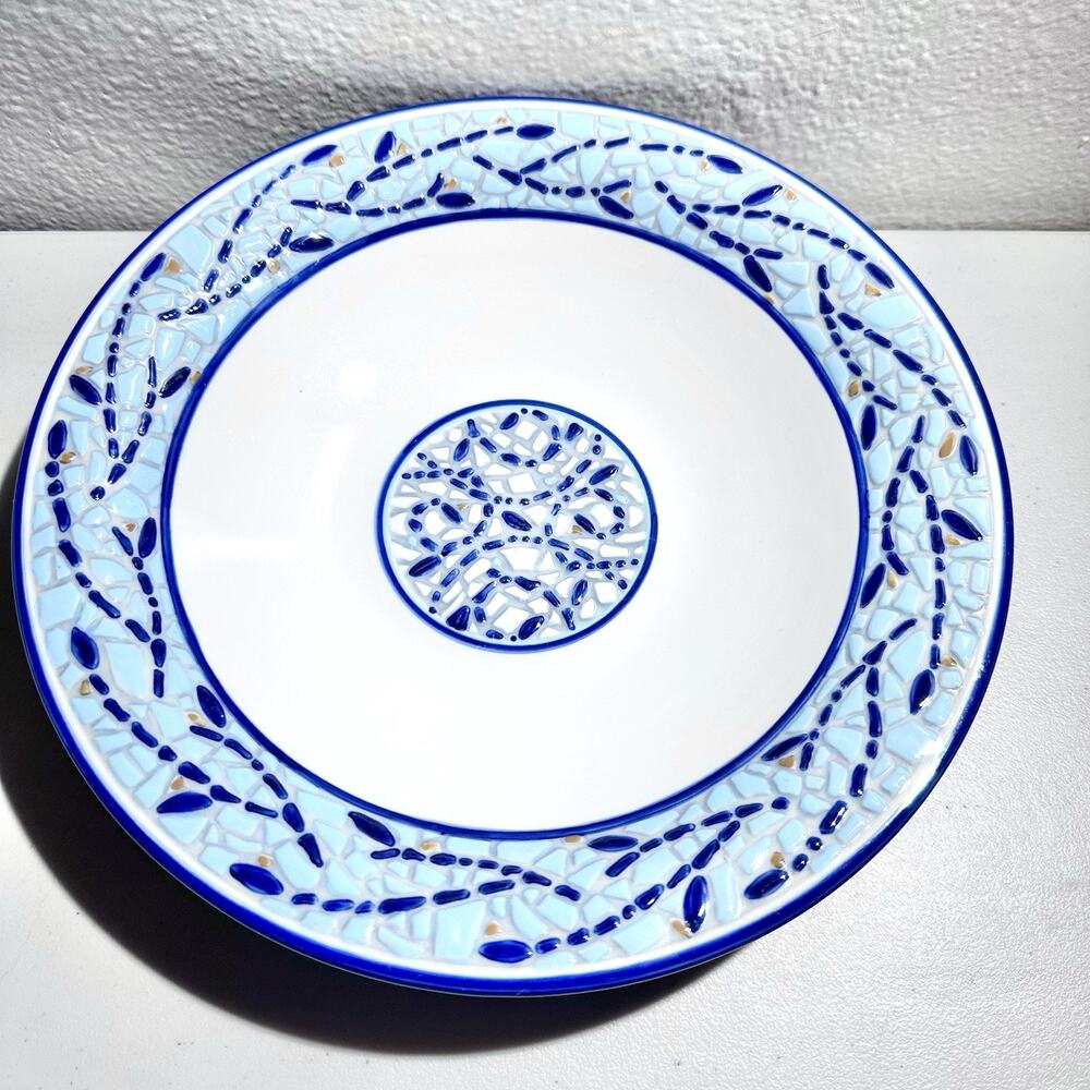 Monaco Pfaltzgraff Center Piece Large Bowl Mosaic 12”x2.25”